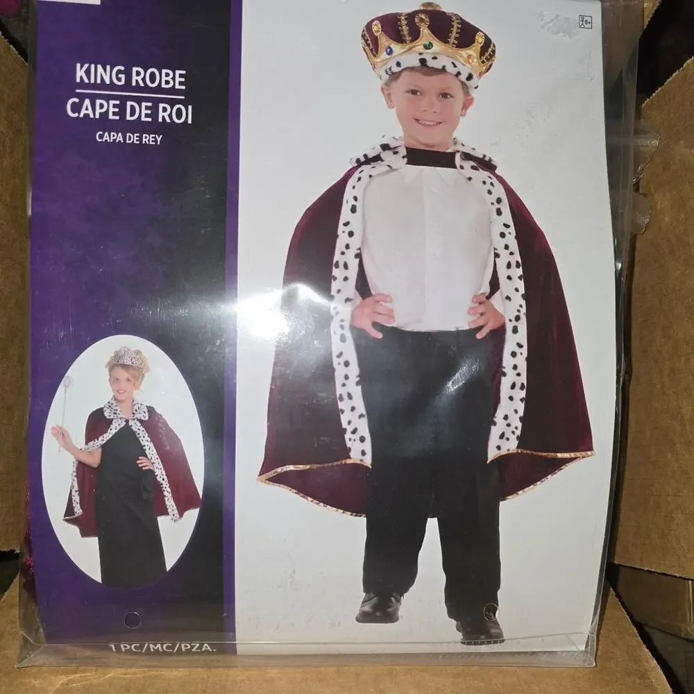 Unisex Kids' King Cape costume (Cape Only)